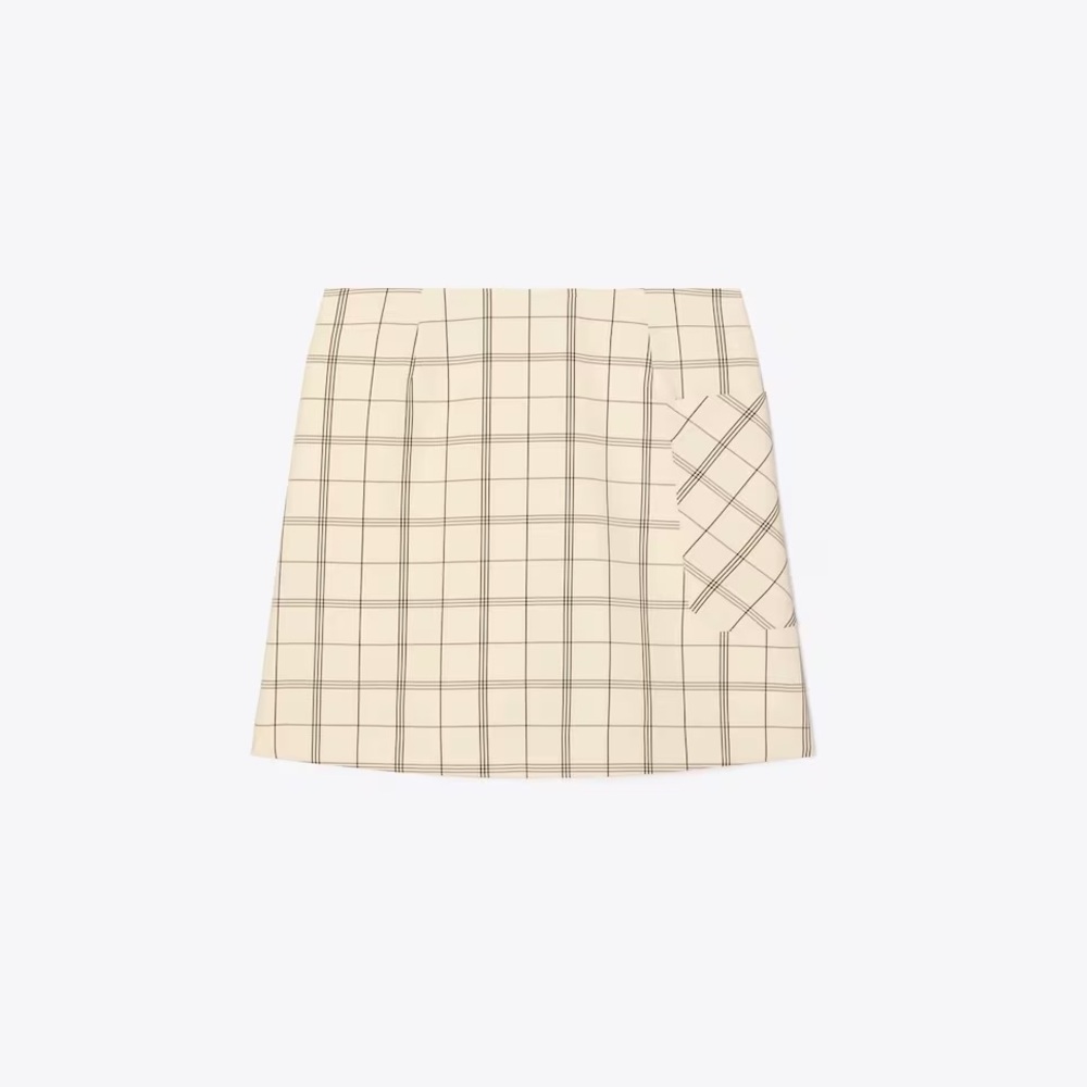 Tory sport yarn dyed twill club Skirt build-in short golf skort